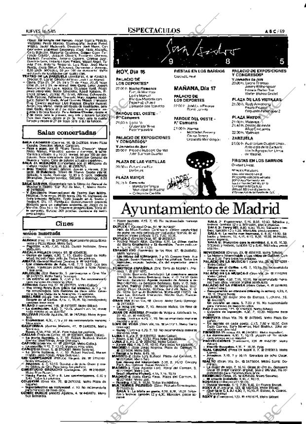 ABC MADRID 16-05-1985 página 89