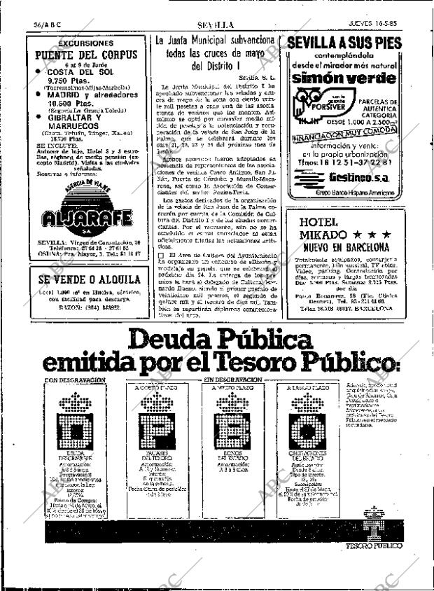 ABC SEVILLA 16-05-1985 página 36