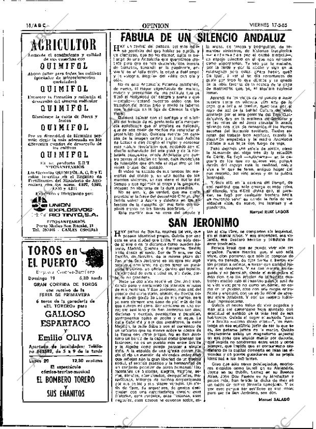 ABC SEVILLA 17-05-1985 página 18