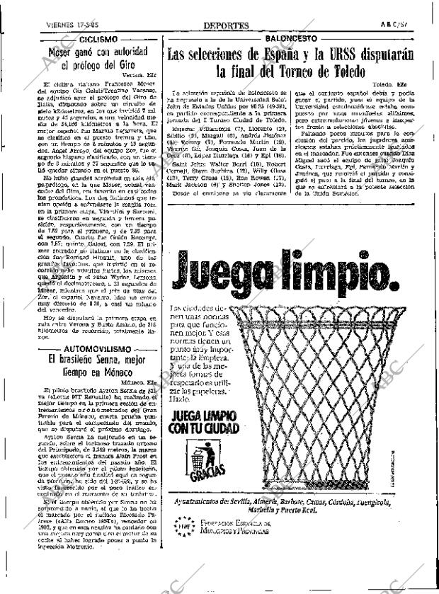ABC SEVILLA 17-05-1985 página 57