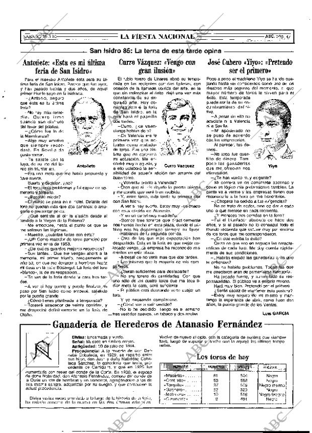 ABC MADRID 18-05-1985 página 47