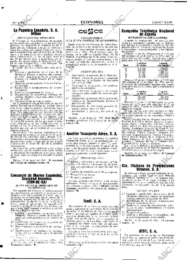 ABC MADRID 18-05-1985 página 66