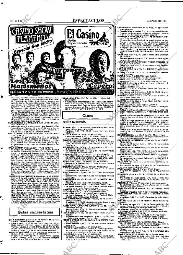 ABC MADRID 18-05-1985 página 82