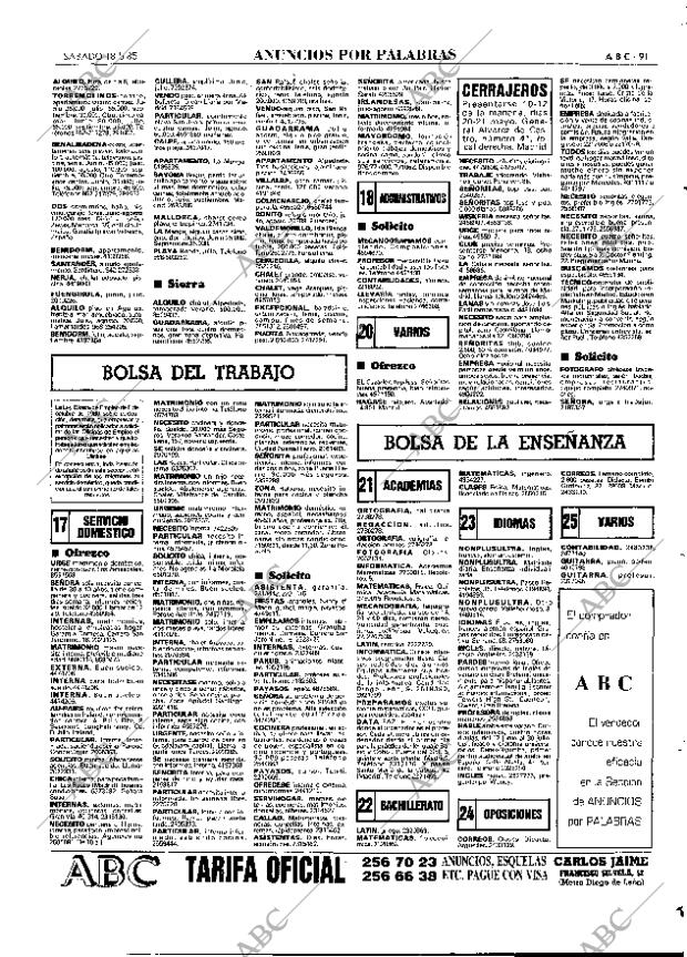 ABC MADRID 18-05-1985 página 91