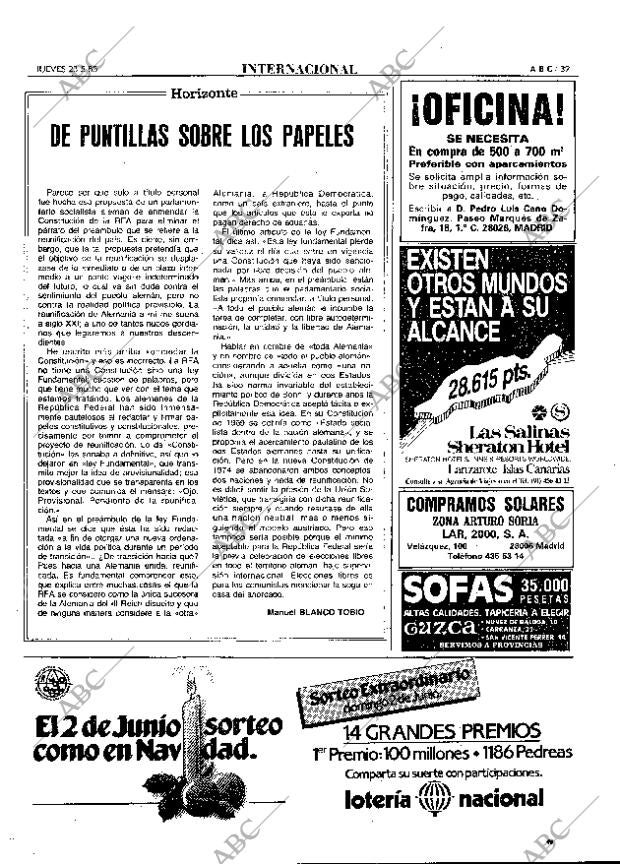 ABC MADRID 23-05-1985 página 39