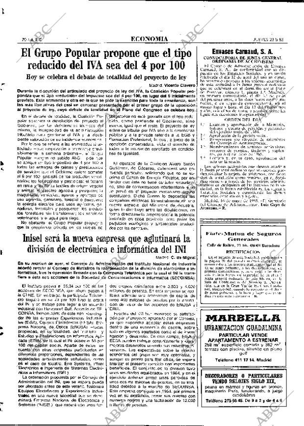 ABC MADRID 23-05-1985 página 70