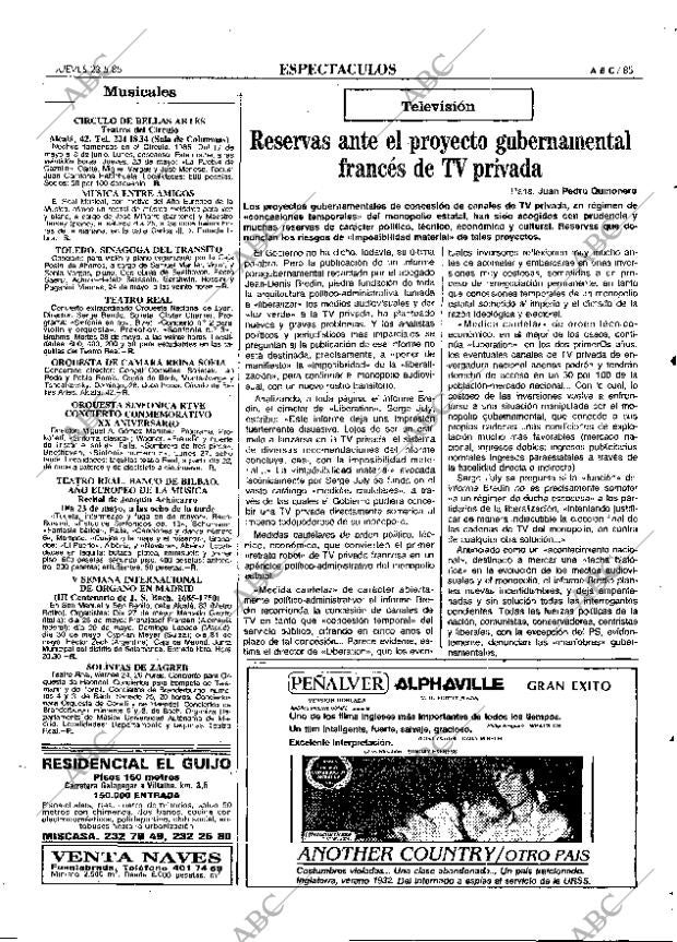 ABC MADRID 23-05-1985 página 85