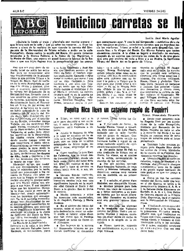 ABC SEVILLA 24-05-1985 página 44