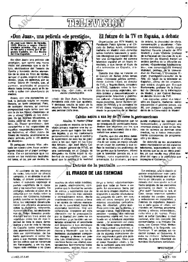 ABC MADRID 27-05-1985 página 109