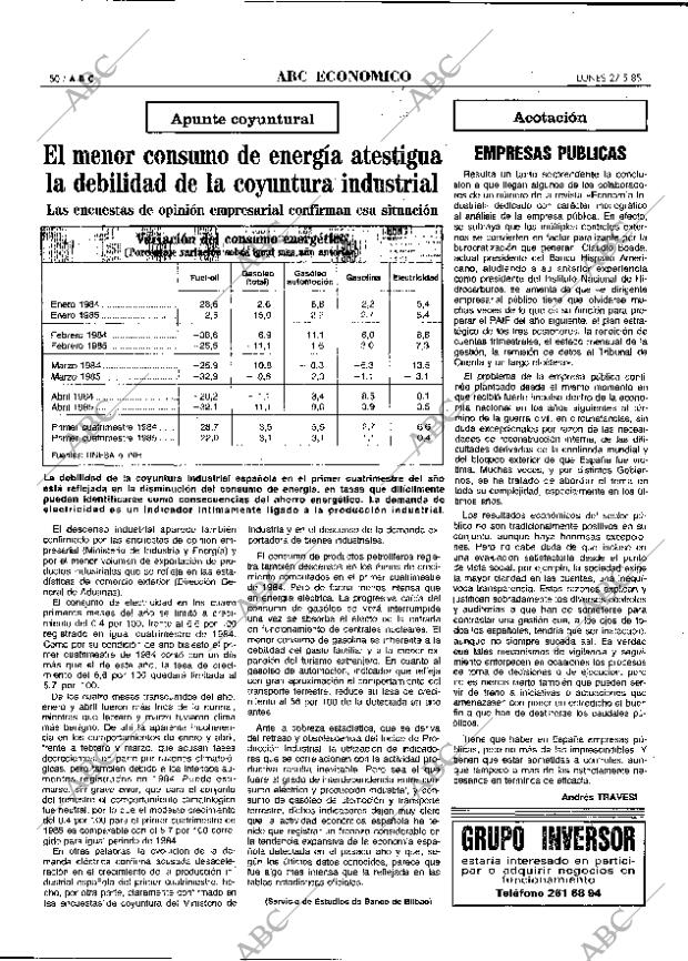 ABC MADRID 27-05-1985 página 50