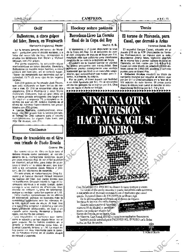 ABC MADRID 27-05-1985 página 73