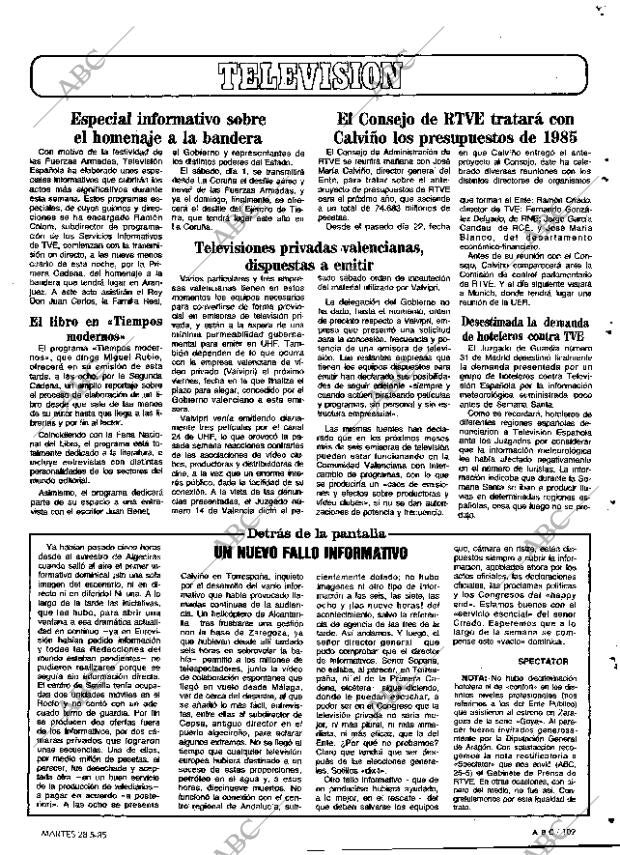 ABC MADRID 28-05-1985 página 109