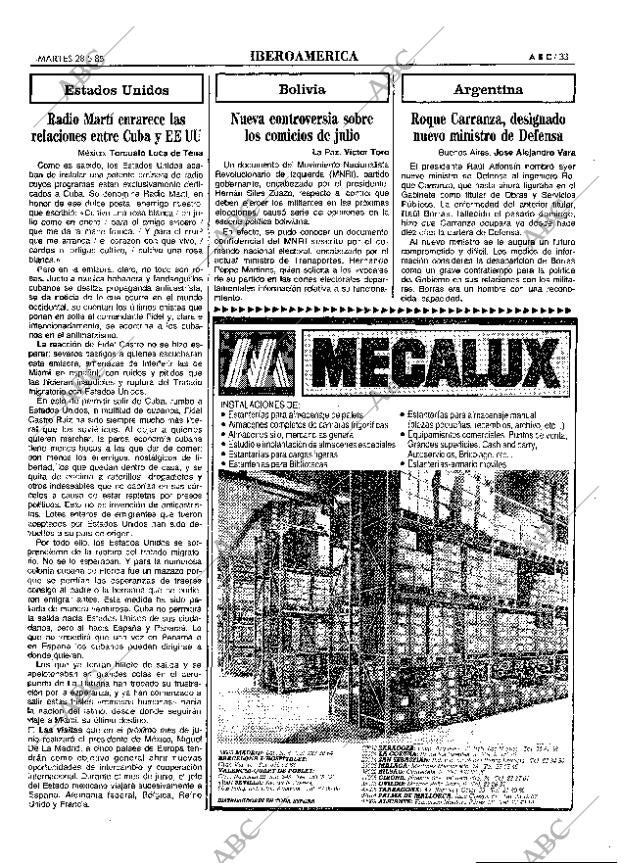 ABC MADRID 28-05-1985 página 33