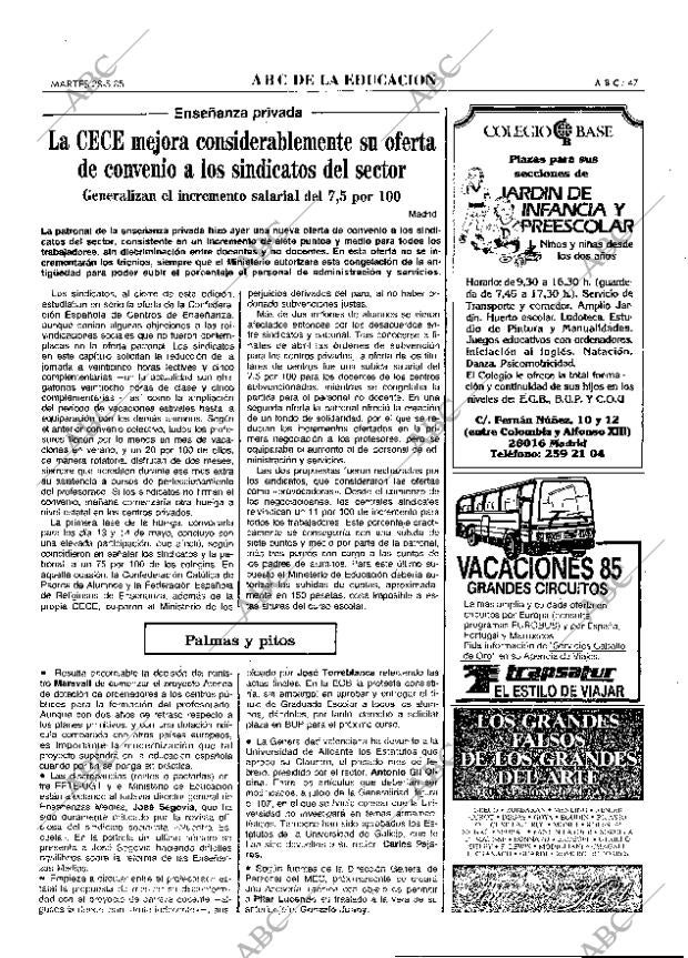 ABC MADRID 28-05-1985 página 47