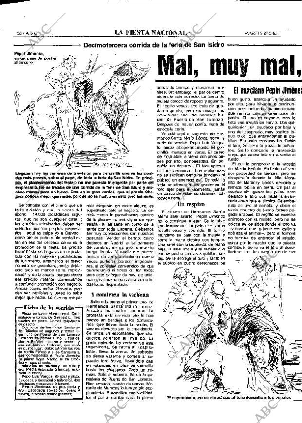 ABC MADRID 28-05-1985 página 56