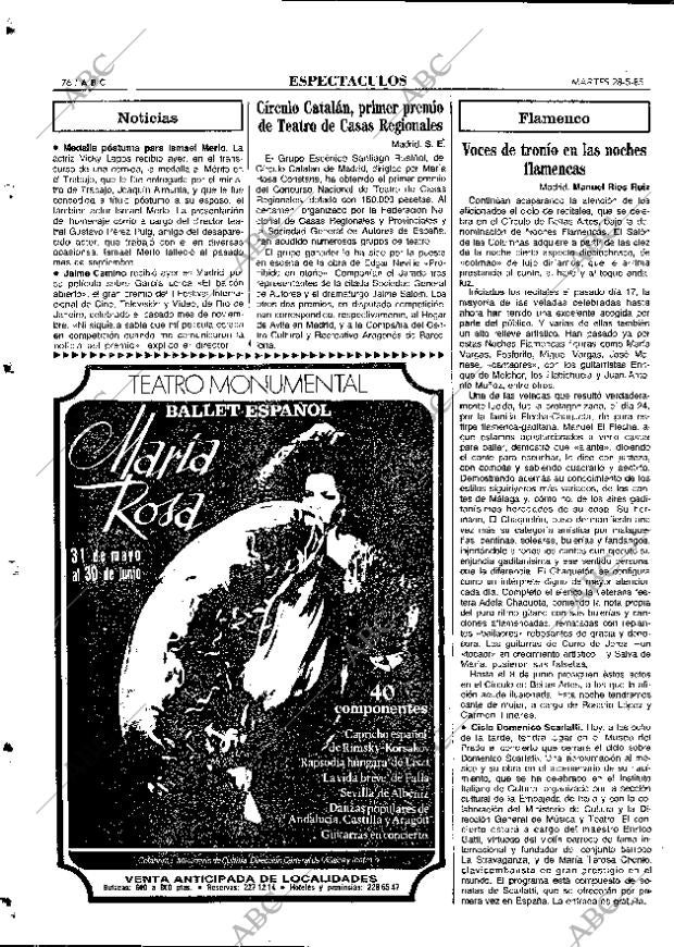 ABC MADRID 28-05-1985 página 76