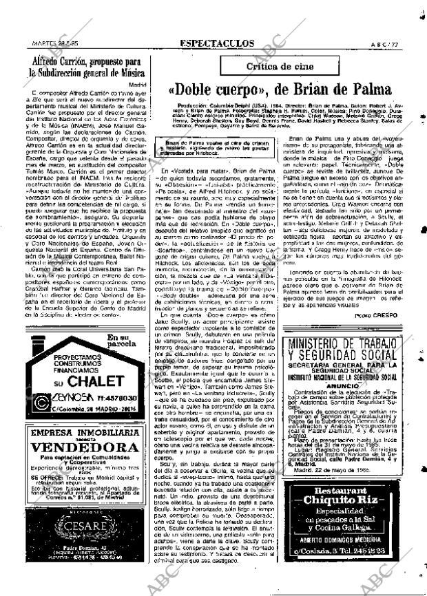 ABC MADRID 28-05-1985 página 77