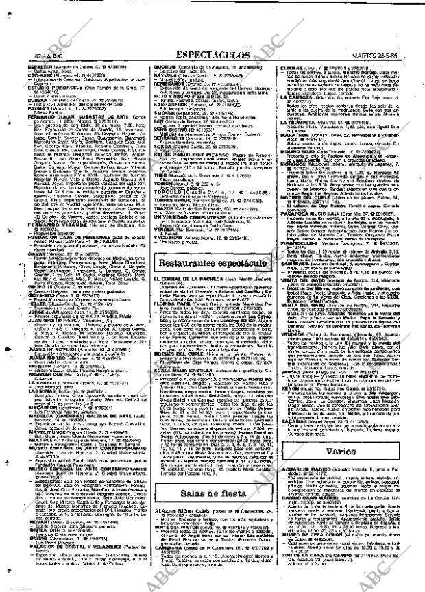 ABC MADRID 28-05-1985 página 82