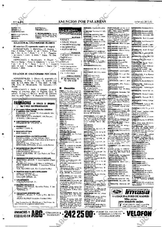ABC MADRID 28-05-1985 página 84
