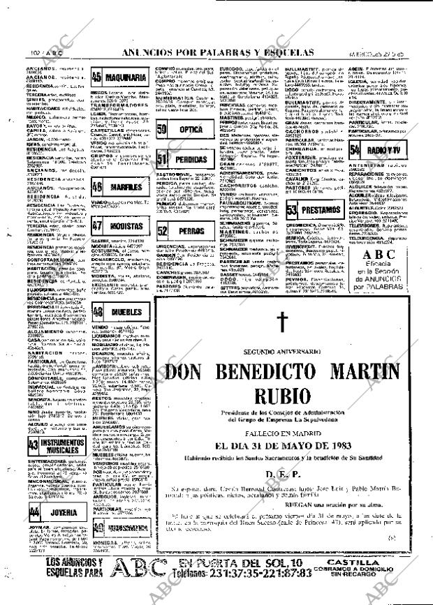 ABC MADRID 29-05-1985 página 102