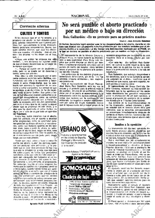 ABC MADRID 29-05-1985 página 22