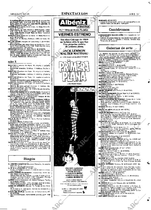ABC MADRID 29-05-1985 página 87