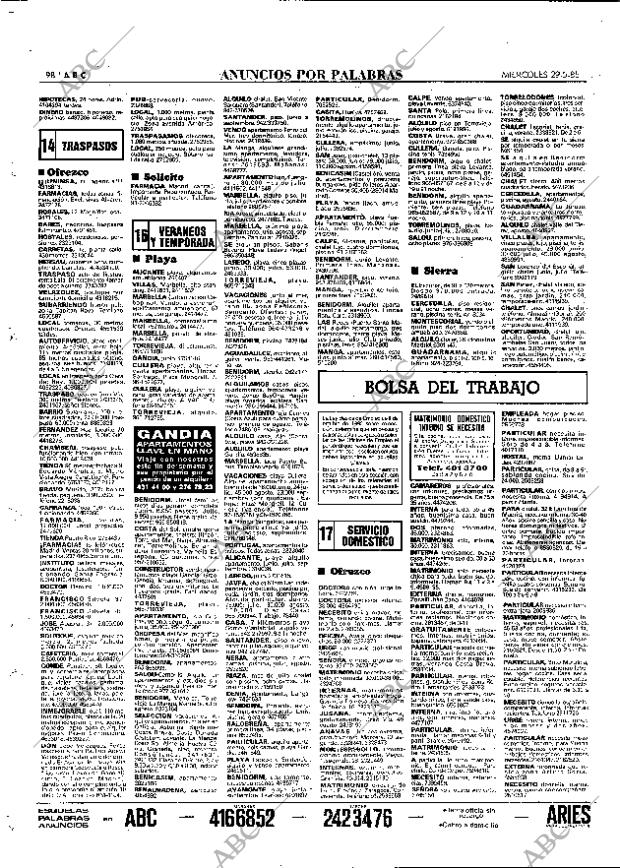 ABC MADRID 29-05-1985 página 98