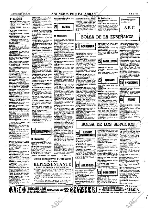 ABC MADRID 29-05-1985 página 99