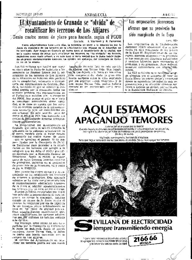 ABC SEVILLA 29-05-1985 página 31