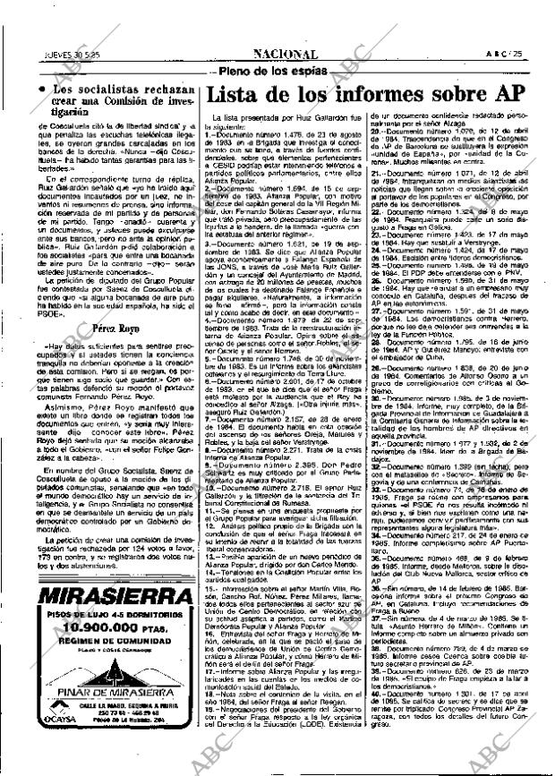 ABC MADRID 30-05-1985 página 25