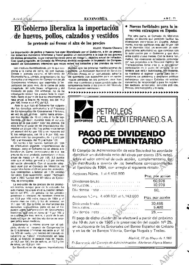 ABC MADRID 30-05-1985 página 71