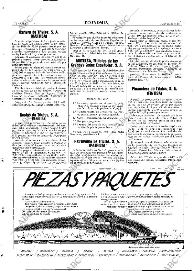 ABC MADRID 30-05-1985 página 72