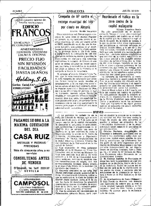 ABC SEVILLA 30-05-1985 página 32