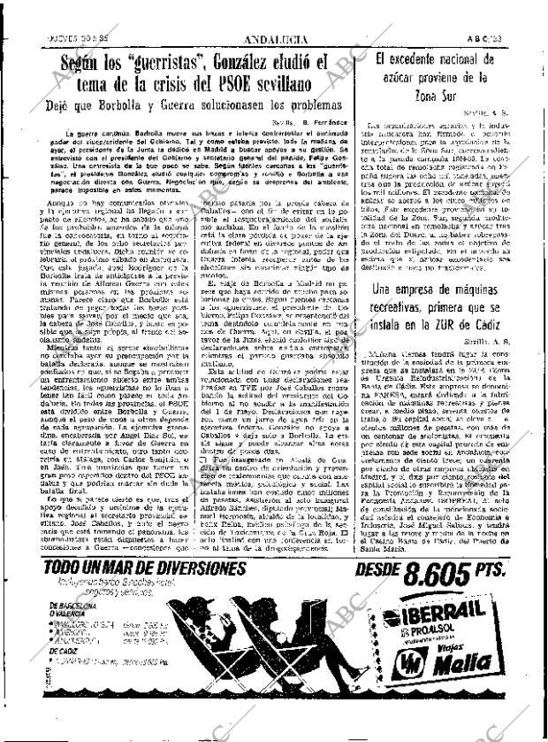 ABC SEVILLA 30-05-1985 página 33