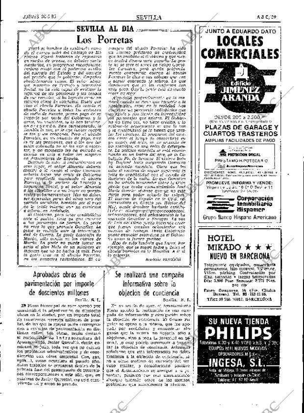 ABC SEVILLA 30-05-1985 página 39