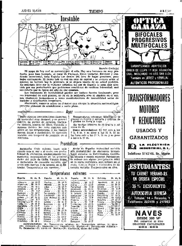 ABC SEVILLA 30-05-1985 página 47