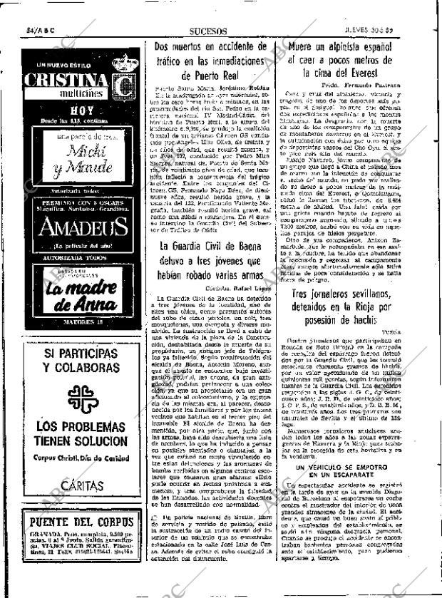 ABC SEVILLA 30-05-1985 página 54