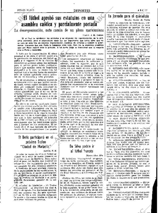 ABC SEVILLA 30-05-1985 página 57