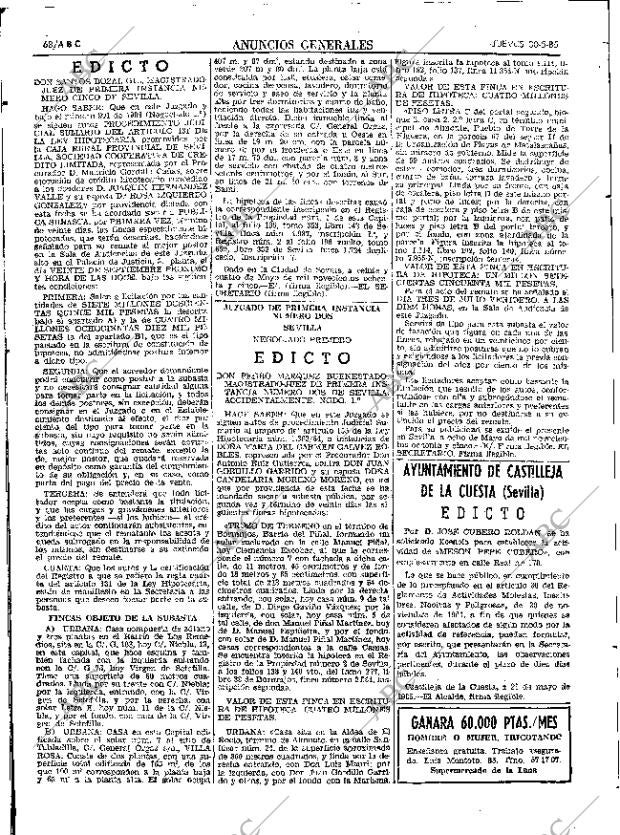 ABC SEVILLA 30-05-1985 página 68