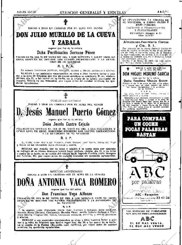 ABC SEVILLA 30-05-1985 página 71
