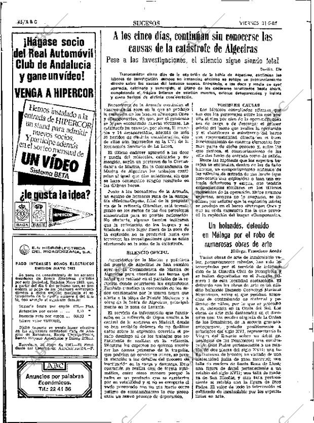 ABC SEVILLA 31-05-1985 página 46