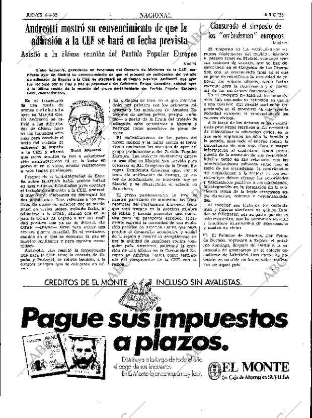 ABC SEVILLA 06-06-1985 página 23