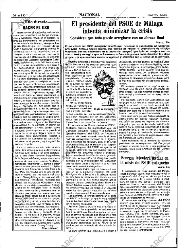 ABC MADRID 11-06-1985 página 26