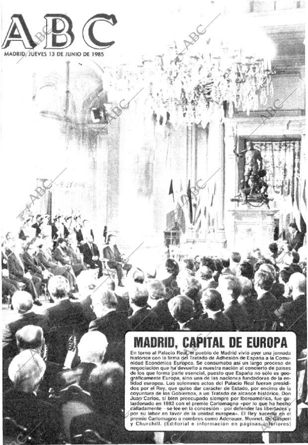 ABC MADRID 13-06-1985 página 1