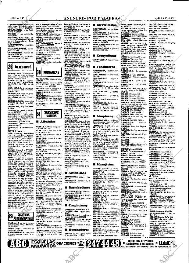 ABC MADRID 13-06-1985 página 108