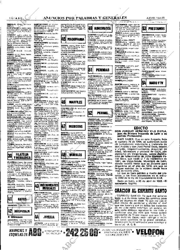 ABC MADRID 13-06-1985 página 110