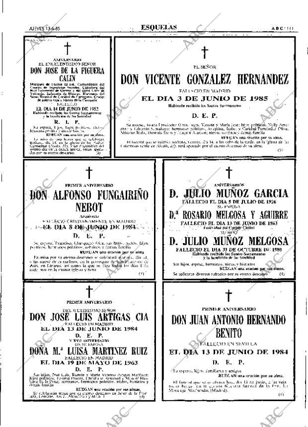 ABC MADRID 13-06-1985 página 111