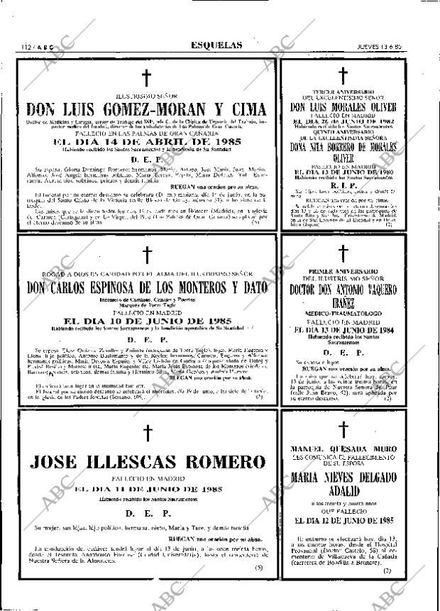 ABC MADRID 13-06-1985 página 112