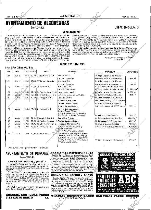 ABC MADRID 13-06-1985 página 114