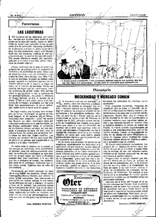 ABC MADRID 13-06-1985 página 26